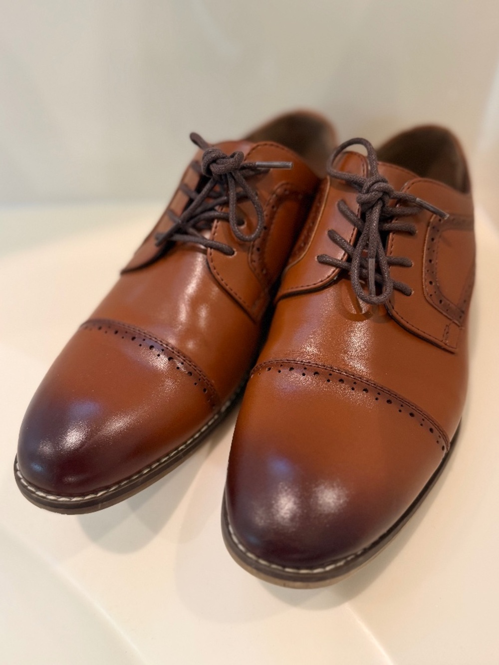 BOYS Size 6 Stacy Adam’s Dickinson Cognac Dress Shoes